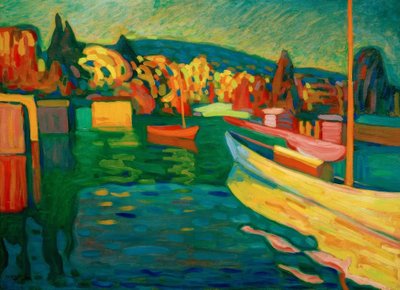 Autumn Landscape with Boats by Wassily Kandinsky